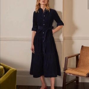 Ellen Tiered Shirt Dress Navy